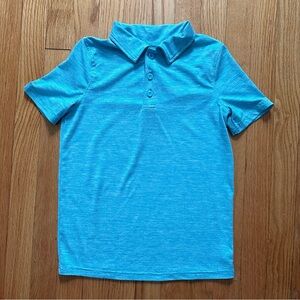 Jumping Beans Blue Performance Polo Shirt Kids Size 8 Recycled Activewear Tee